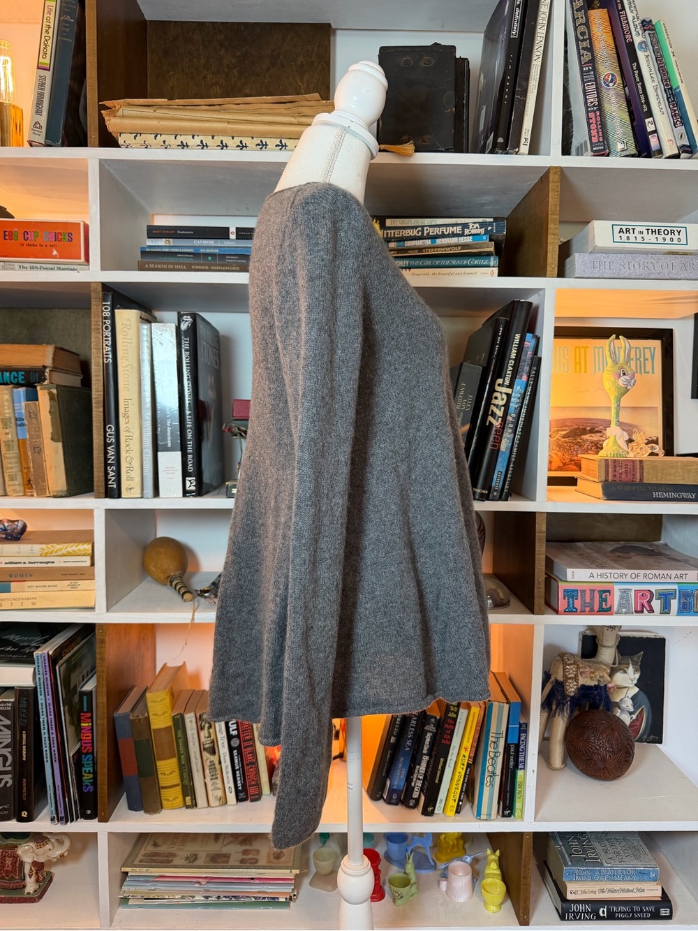 The Row Gray Cashmere Blend Knit Sweater - Picture 2 of 5